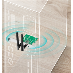 Carte PCI Express Wi-Fi N 300Mbps low profile TP-LINK